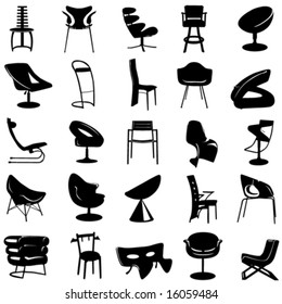 modern chair vector 2