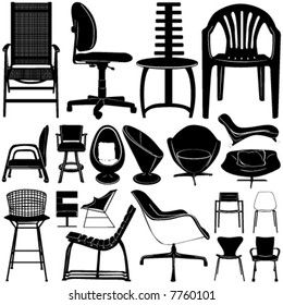 modern chair vector 2