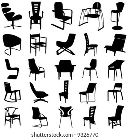 modern chair vector 2