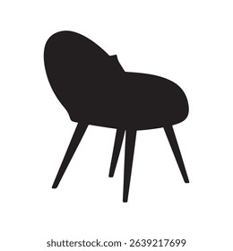 Modern chair vector isolated on white background.