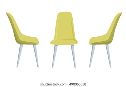 Modern chairs furniture for office, cafe, restoran, home kitchen interior scene design. 