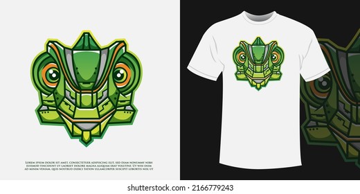 Modern Chameleon Mechanical Robot Illustration