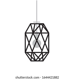 Modern chandelier flat model icon