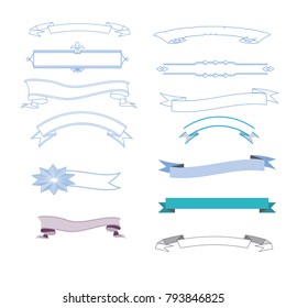 Modern changeable vector banner set collection for design