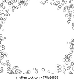 Modern chaotic circle background - trendy vector design from circles with shadow effects