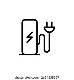 Modern Charging Station Vector Illustration Minimalist Style Electric Vehicle Technology