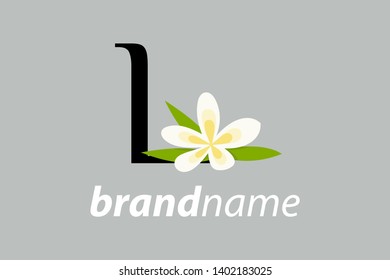 Modern and Charming logo design Initial L with yellow flower.