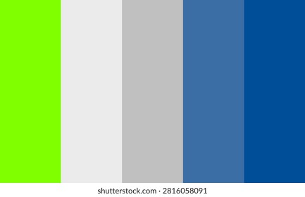 Modern chartreuse, white and blue color palette background with vertical swatches.