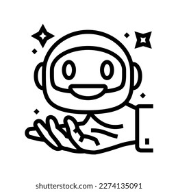 moderner Chat-Bot-Icon-Vektorgrafik. modernes Chat-Bot-Zeichen. isoliertes Kontursymbol
