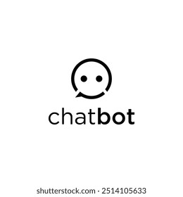 Modern chat bot logo icon vector