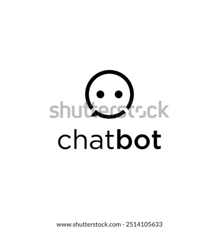 Modern chat bot logo icon vector
