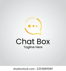 Modern Chat Box Logo Design Template.