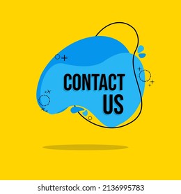 burbuja moderna de chat con el texto de contacto con nosotros. adecuado para plantillas de diseño de cartelera o para ofrecer banners