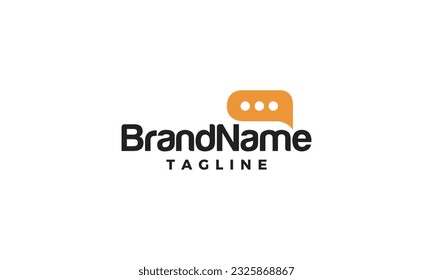Modern chat bubble logo design.