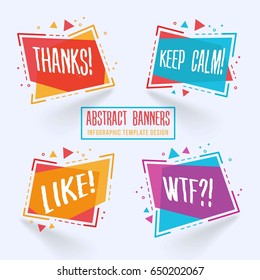 Modern Chat Bubbles Abstract Vector Design