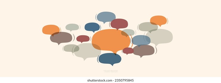 Modern chat bubbles. Flat vector illustration.