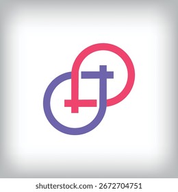 Modern chat connection logo design. Creative woman design, corporate identity. vector