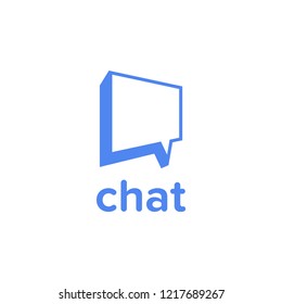 Modern chat form message talk conversation logo vector isolated