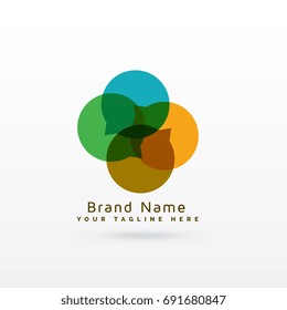 modern chat logo concept design