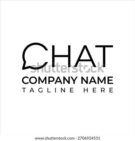 Modern chat logo design for vibrant communication brand, perfect for startups and tech companies seeking a memorable and engaging visual identity solution
