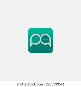 modern chat logo for use in apps as well as design sites