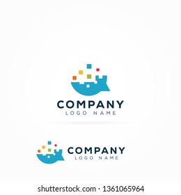 Modern Chat Pixel logo