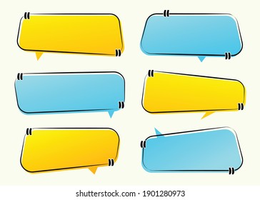 modern chat quote box, speech talk text bubble