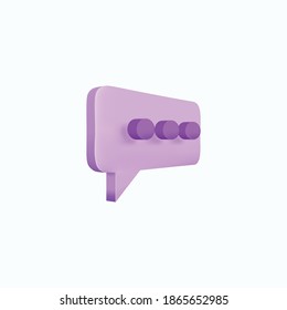 Modern Chat Symbol 3D Icon Vector Design Template