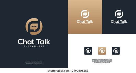 Modern Chat Talk Logo Design Inspiration