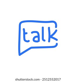 Modern Chat Talk Logo Design Vector Template