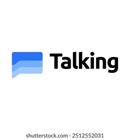Modern Chat Talk Logo Design Vector Template