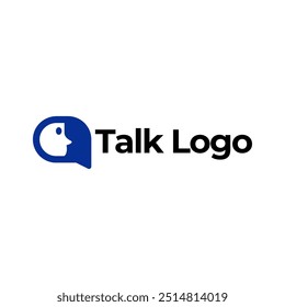 Modern Chat Talk Logo Design Vector Template