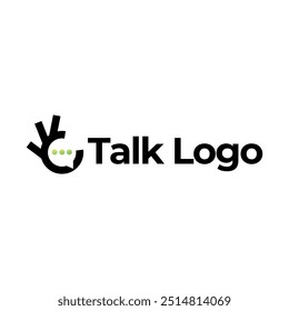 Modern Chat Talk Logo Design Vector Template