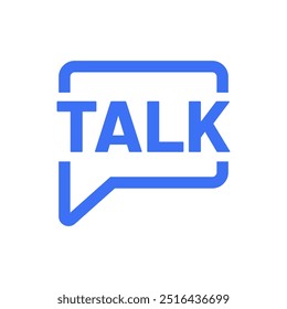 Modern Chat Talk Logo Design Vector Template