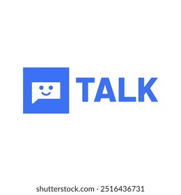 Modern Chat Talk Logo Design Vector Template