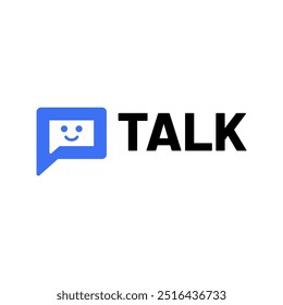 Modern Chat Talk Logo Design Vector Template