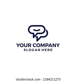 modern chat talk logo vector