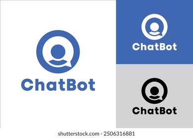 Modern Chatbot Logo Design, AI and Virtual Assistant Branding