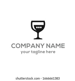 
modern chating glass vector logo design