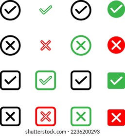 Modern check mark vector icons illustration on white background..eps