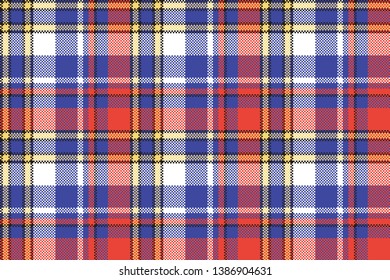 Modern check plaid seamless pattern. Vector illustration.