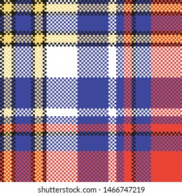 Modern check plaid seamless pattern. Vector illustration.