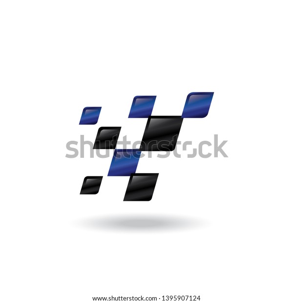 modern checkered flag logo template. Race flag\
vector icon symbol\
design
