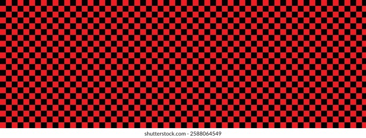 Modern checkered pattern. Vector modern chess board background. Red checkered seamless pattern vector.