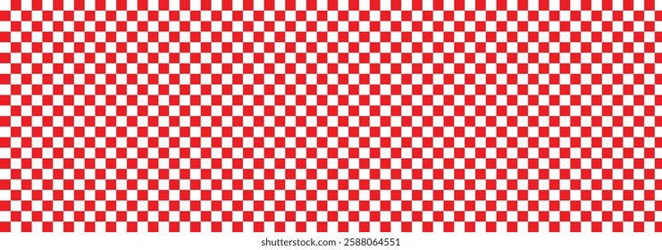 Modern checkered pattern. Vector modern chess board background. Red checkered seamless pattern vector.