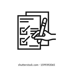 Modern checklist icon vector isolated