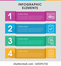 Modern checklist infographic template. infographic design with checklist icons includes . can be used for presentation, diagram, annual report, web design.