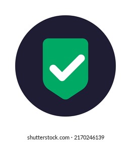 Modernes Markierungsschild-Symbol. Bestätigung und Authentifizierung. Vektorgrafik.