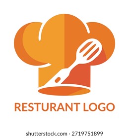 Modern chef hat restaurant logo