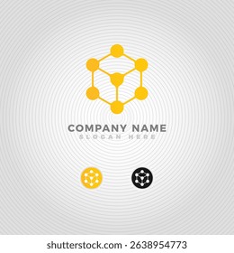 Modern chemical logo blended with letter Y
